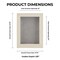 Natural Whitewash Wood Shadow Box Frame with Acrylic Front - Light Brown Suede Backing, 30 Sizes